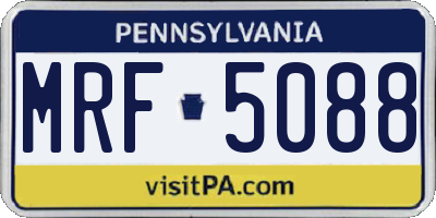 PA license plate MRF5088