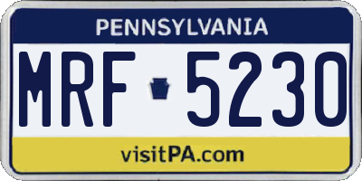 PA license plate MRF5230