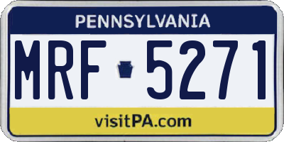 PA license plate MRF5271