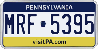 PA license plate MRF5395