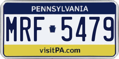 PA license plate MRF5479