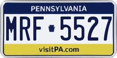 PA license plate MRF5527