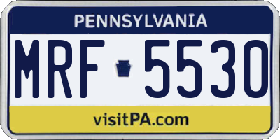 PA license plate MRF5530