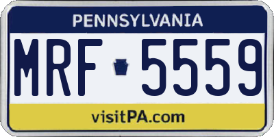 PA license plate MRF5559