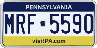 PA license plate MRF5590