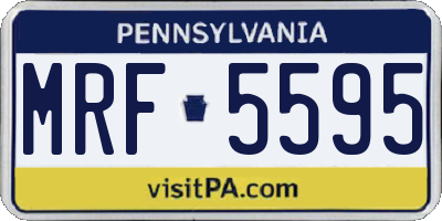 PA license plate MRF5595
