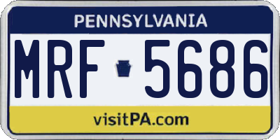 PA license plate MRF5686