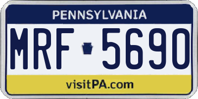 PA license plate MRF5690
