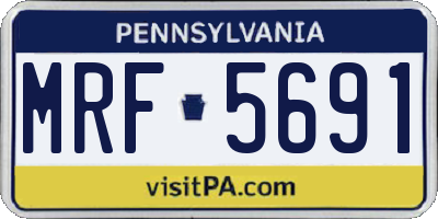 PA license plate MRF5691