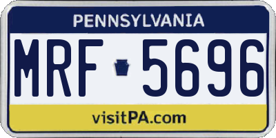 PA license plate MRF5696