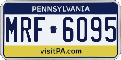PA license plate MRF6095