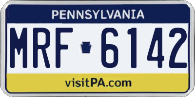 PA license plate MRF6142
