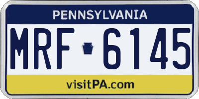 PA license plate MRF6145