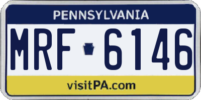 PA license plate MRF6146