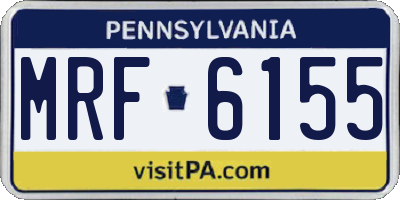 PA license plate MRF6155