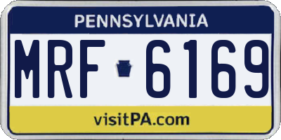 PA license plate MRF6169