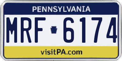 PA license plate MRF6174