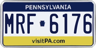 PA license plate MRF6176