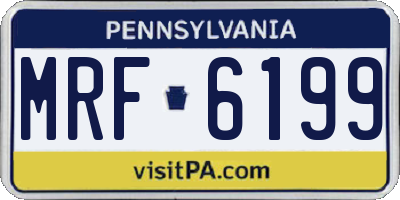 PA license plate MRF6199
