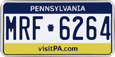 PA license plate MRF6264