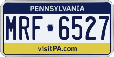 PA license plate MRF6527