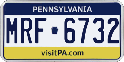 PA license plate MRF6732
