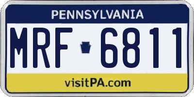 PA license plate MRF6811