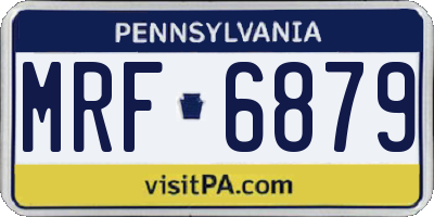 PA license plate MRF6879