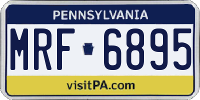 PA license plate MRF6895
