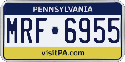 PA license plate MRF6955