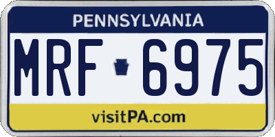 PA license plate MRF6975