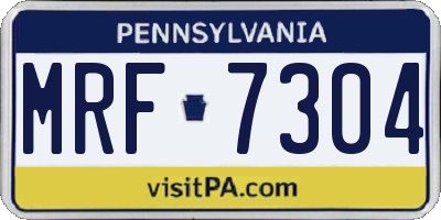 PA license plate MRF7304
