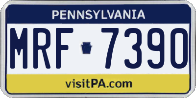 PA license plate MRF7390