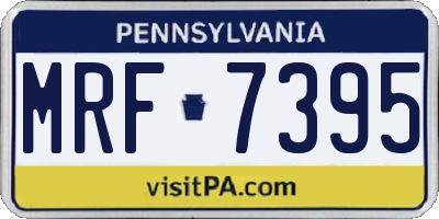 PA license plate MRF7395