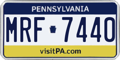PA license plate MRF7440