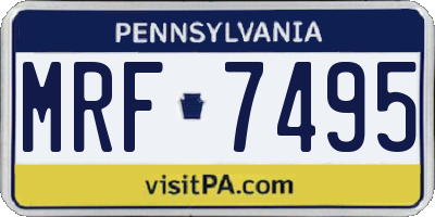 PA license plate MRF7495