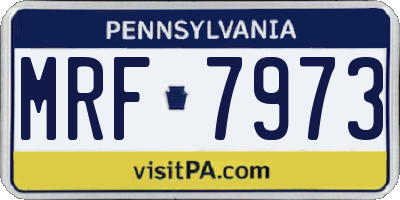 PA license plate MRF7973