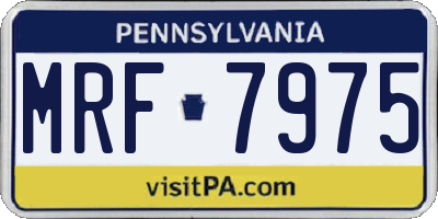 PA license plate MRF7975