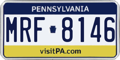 PA license plate MRF8146