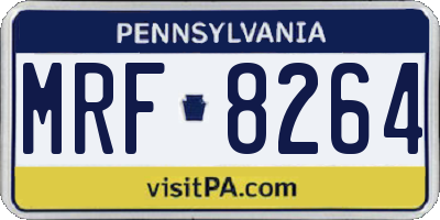 PA license plate MRF8264