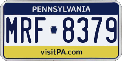 PA license plate MRF8379