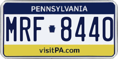 PA license plate MRF8440