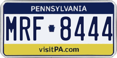 PA license plate MRF8444