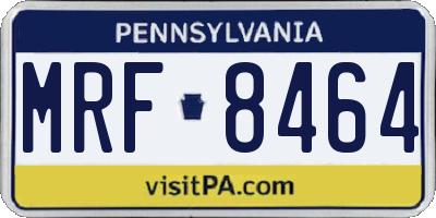 PA license plate MRF8464