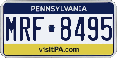 PA license plate MRF8495