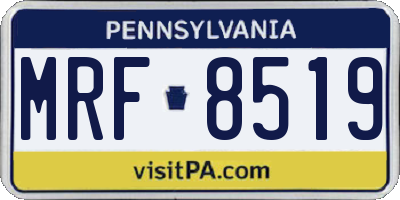 PA license plate MRF8519