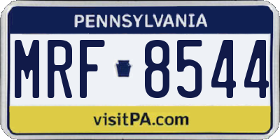 PA license plate MRF8544