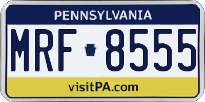 PA license plate MRF8555