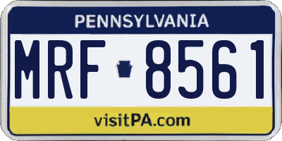 PA license plate MRF8561