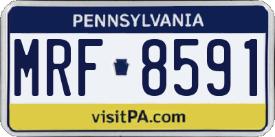 PA license plate MRF8591
